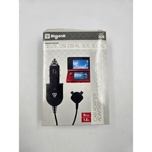 Biogenik Car Adapter for Nintendo DS Lite DSi XL 3DS XL 5ft Charging Cable Black